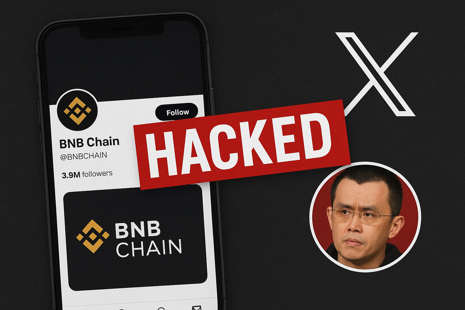 Binance под атакой: хакеры взломали аккаунт BNB Chain в X и использовали для фишинга
