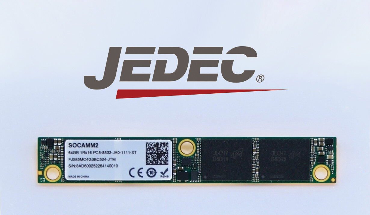 JEDEC розробила стандарт оперативної пам'яті SOCAMM2: LPDDR5X з 9,6 Гбіт/с на контакт